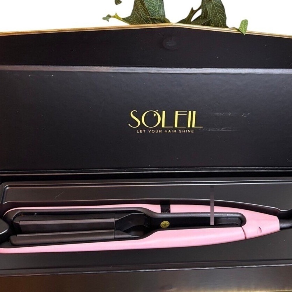 Soleil‎ Dynamic Styler Baby Pink Ceramic Hair Straightener L10HSD-B46 450F New